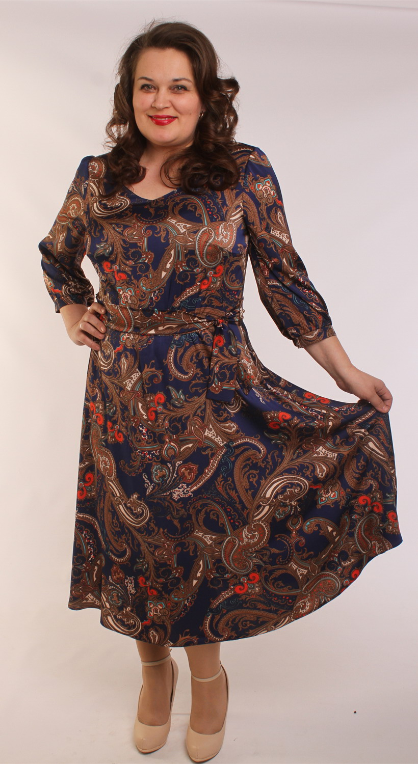 Платье с принтом турецкий огурец